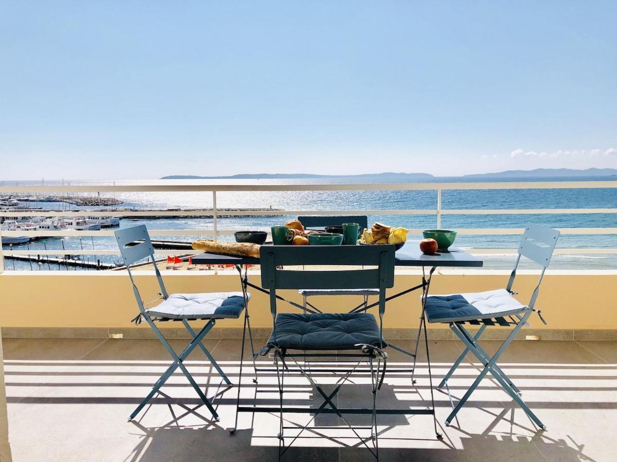 T3 Front De Mer Dernier Etage Vue Mer Petit Havre De Paix Pour Vos Vacances Emplacement Unique Vue Mer Panoramique A 180 Degres Pour Ce T3 En Face De La Plage Front De Mer Vue Sur Les Iles 5 Et Dernier Etage Avec Ascenseur Le Lavandou Exteriör bild